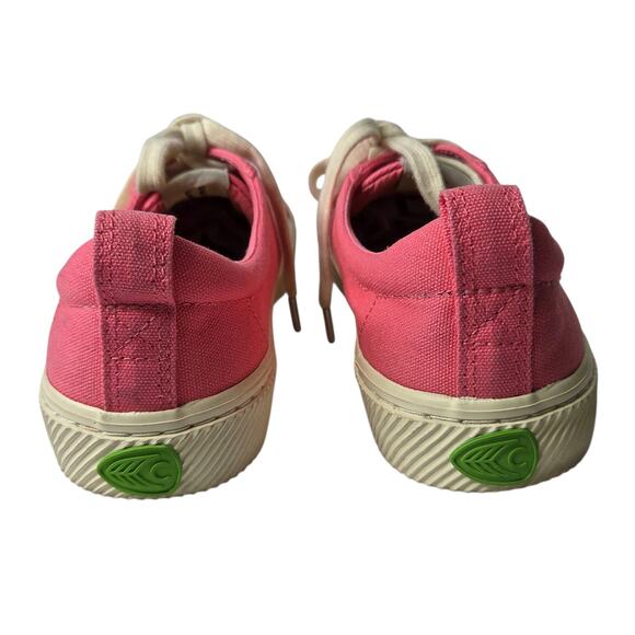 Cariuma OCA Pink Lemonade Canvas Sneaker Cap Toe Shoes SZ 8.5 Preppy - Picture 6 of 10